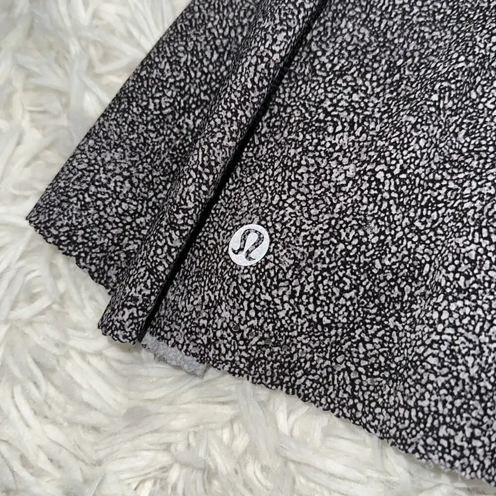Lululemon Smooth Stride Skirt Sea Spray Alpine White Dark Chrome / Black